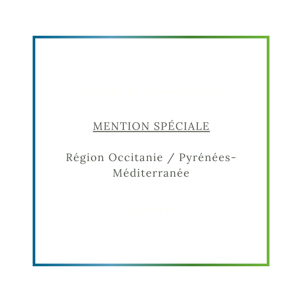 Mention spéciale :<br>Région Occitanie / Pyrénées-Méditerranée